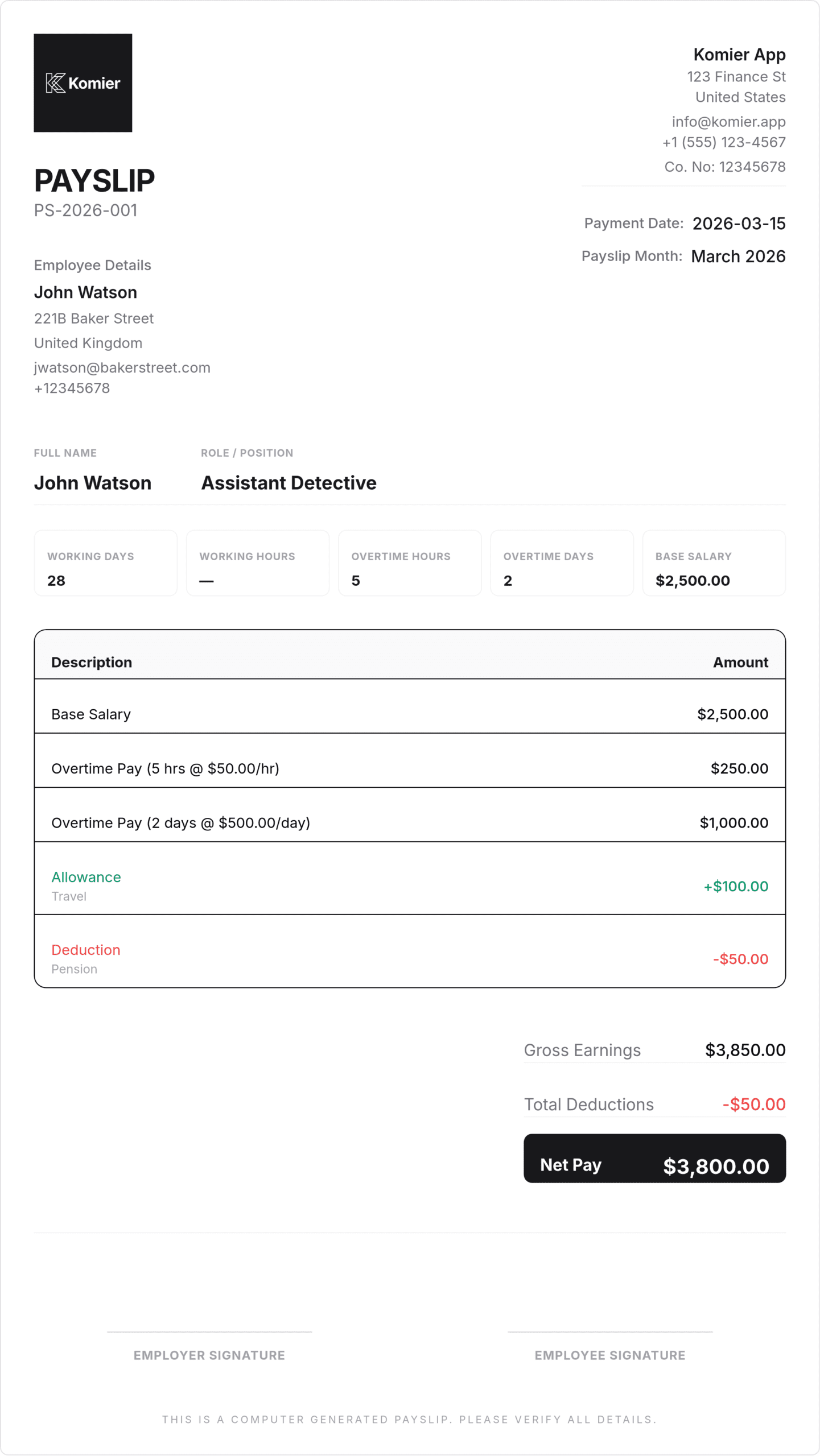 komier, wave, quickbooks, freshbooks, zoho, invoice ninja generator comparison